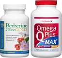 Dr Whitaker 's Berberine GlucoGold z 1500 mg BerberPure Berberine, Cynamon, Crominex PLUS Dr. Sinatra Omega Q Plus MAX Zaawansowane wsparcie zdrowia serca z 100mg CoQ10, Turmeric i więcej 124; BUNDLE