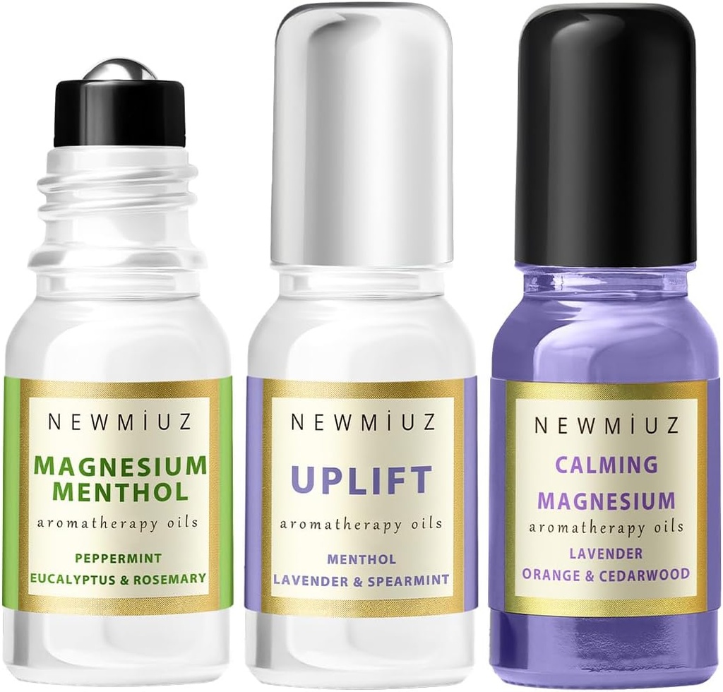 Magnezu Lavender Roll On Pack of 3 - Perfect Selfcare Prezent na urodziny Boże Narodzenie lub Stocking Stuffers