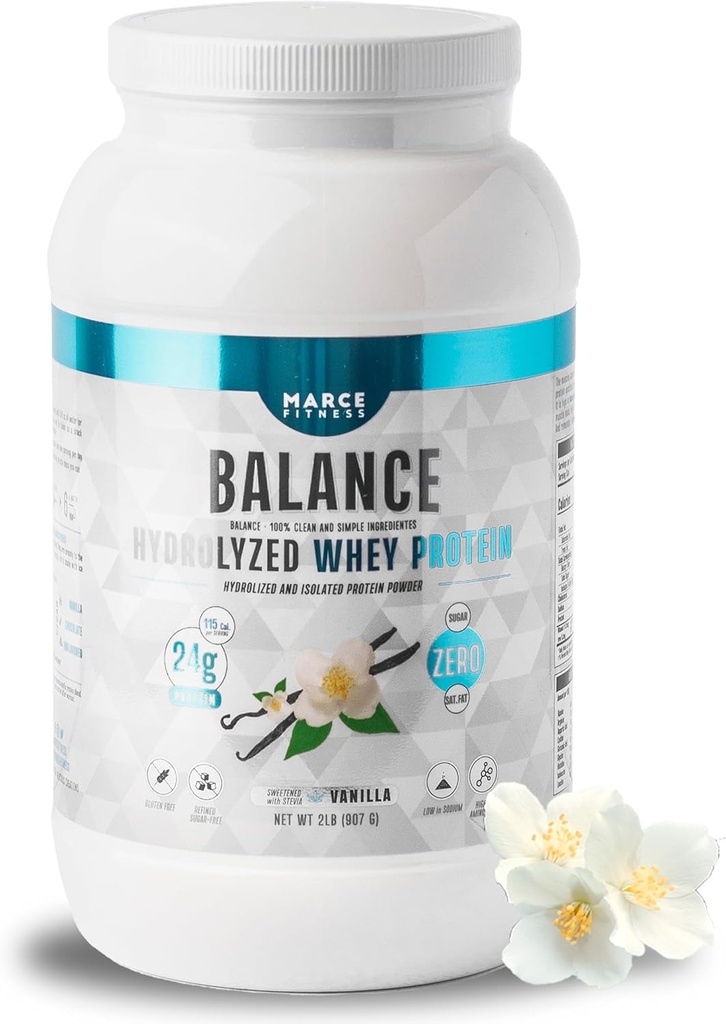 Zhydrolizowane białko serwatki przez MarceFitness Vanilla Flavor 2 funt