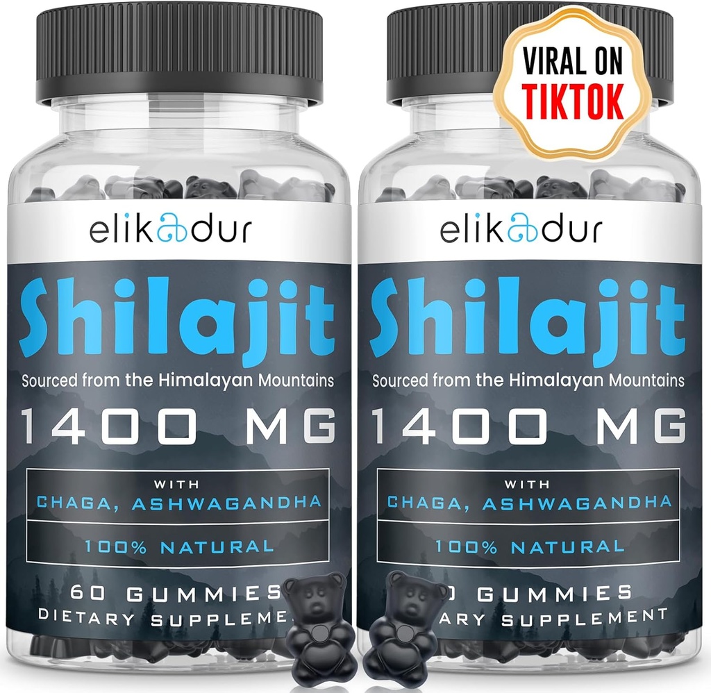 84000 MG Organic Shilajit Gummies z 85 + Ślad Minerałów, Kwas Fulvic, Shilajit dla mężczyzn i kobiet, Energia i wsparcie immunologiczne, Wysoka potencja Gold Grade, Cukier wolny, Wegan, 100% Naturalne 120 Gummies
