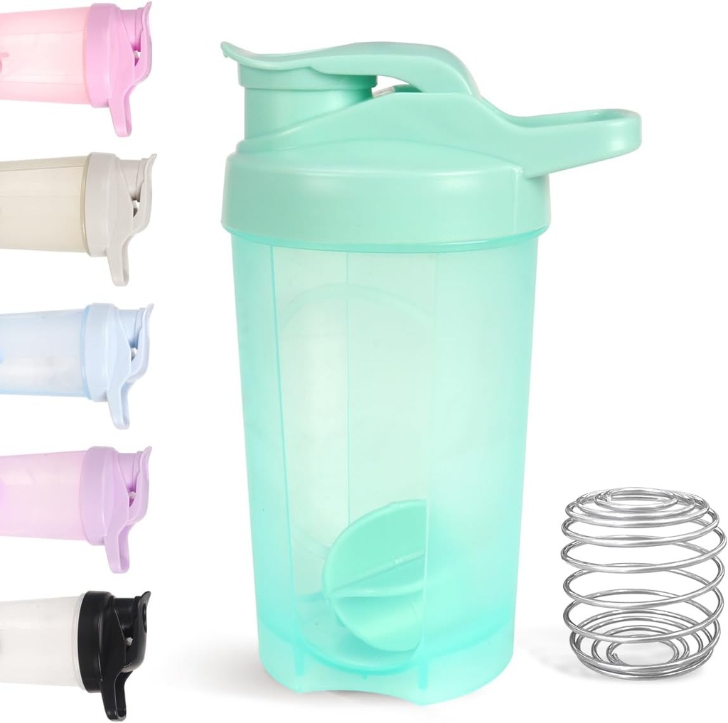 D.Y.A 16oz Shaker Bottle, Leak Proof Sports Shaker for Protein Shakes, pre Workout & Travel, BPA Free, Green, 16oz / 500ml