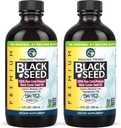 Niesamowite zioła Premium Black Seed Oil - Gluten Free, Nie GMO, Cold Pressed Nigella Sativa Aid in Digestive Health, Wsparcie immunologiczne, Funkcje mózgu - 8 Fl Oz (Pack of 2)