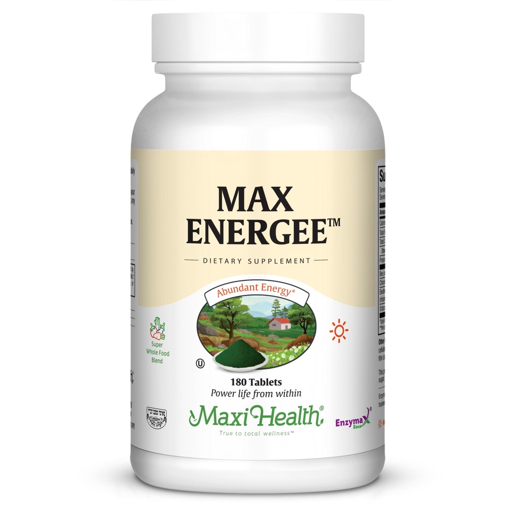Maxi Health Max Energee - Natural Energy and Stamina Booster - 180 tabletek - Kosher