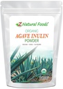 Z Natural Foods Organic Agave Inulina Proszek, Natural Fiber Supplement, Prebiotyczne Superfood Proszek do napojów, Smoothies, i Przepisy, Surowy, Non-GMO, Wegan, Gluten- Free, Kosher, 1 l