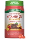 Nature 's Truth Witamina D3 Gummies XI124; 5000 IU XI124; 60 Count XI124; Peach Flavor XI124; Wegetarianin, Non-GMO & gluten