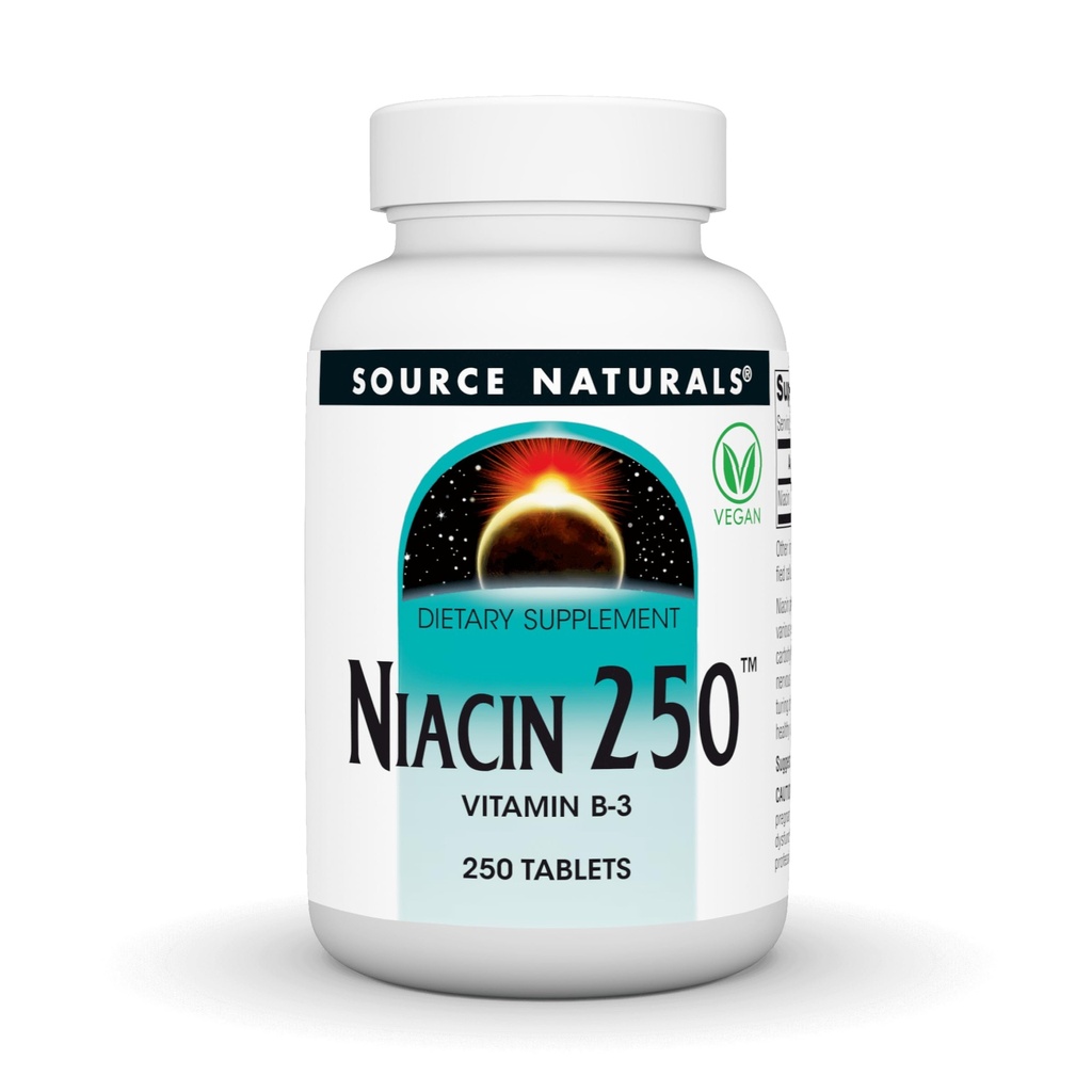 Źródło Naturals Niacin 250n Witamina B- 3- 250 Tabletki