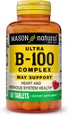 MASON NATURAL Ultra B- 100 Complex - Zdrowe serce i układ nerwowy, poprawia funkcje immunologiczne i metabolizm energii, 60 tabletek
