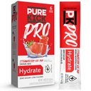 PURE KICK PRO Hydration Electrolyte Drink Mix, Pop truskawkowy, Zawiera 1 pudełko z 6 paczkami w każdym pudełku