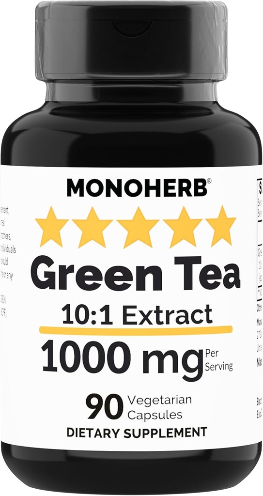 MONOHERB Green Tea Extract 1000 mg - 90 Kapsułki wegetariańskie
