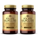 Solgar Folate 666 mcg DFE (Kwas foliowy 400 mcg) - 250 tabletek, Opakowanie 2 - Wsparcie prenatalne - Non-GMO, Wegan, Gluten Free, Dairy Free, Kosher - 500 Wszystkich Sług
