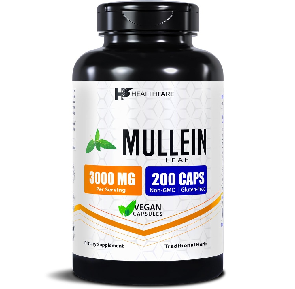 Ekstrakt Mullein Leaf 3000mg do 124; 200 Kapsułek wegetariańskich do 124; Dodatkowy suplement ziołowy do 124; Wspiera Wellness & Balance do 124; Non-GMO, Gluten- Free 124; Made in USA