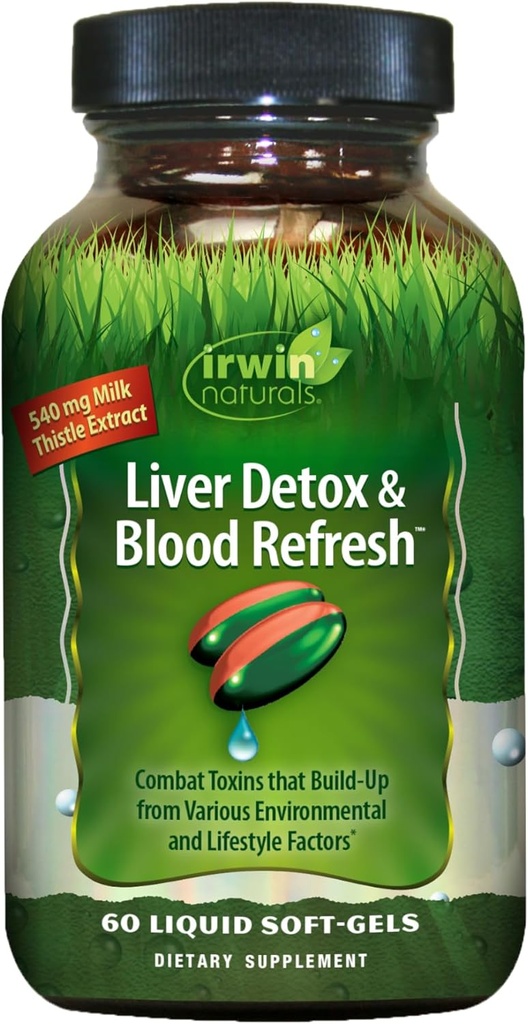 Irwin Naturals Wątroba Detox & Odświeżenie - 60 Płynne Softgels - Wątroba i przeciwutleniacze Wsparcie