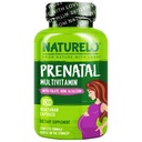 NATURELO Prenatal Multivitamin z łagodnym żelazem chelatowanym, Metylu Folate, Roślina Wapń & Cholina - Wegan, Wegetarianin - Non-GMO - Gluten Free - 180 Kapsułki - 2 Miesiąc dostaw