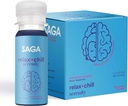 SAGA Organic Relaxation Shots: 124; Zawiera Adaptogens & Mushrooms - Lion 's Mane & Kava: 124; Wysoka dostępność biologiczna & Szybka Onset: 124; Wzrost nastroju i zmniejszenia zmęczenia: 124; Truskawka Cucumer 2oz Shots (12- Pack)