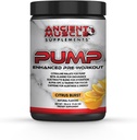 Pompa PreWorkout Suplement z Citrulline Malate, Beta Alanine, Alpha GPC - Wzmocniony suplement pompy Poprawia energię, Focus & Absorpcja - Proszek białka Burst Citrus
