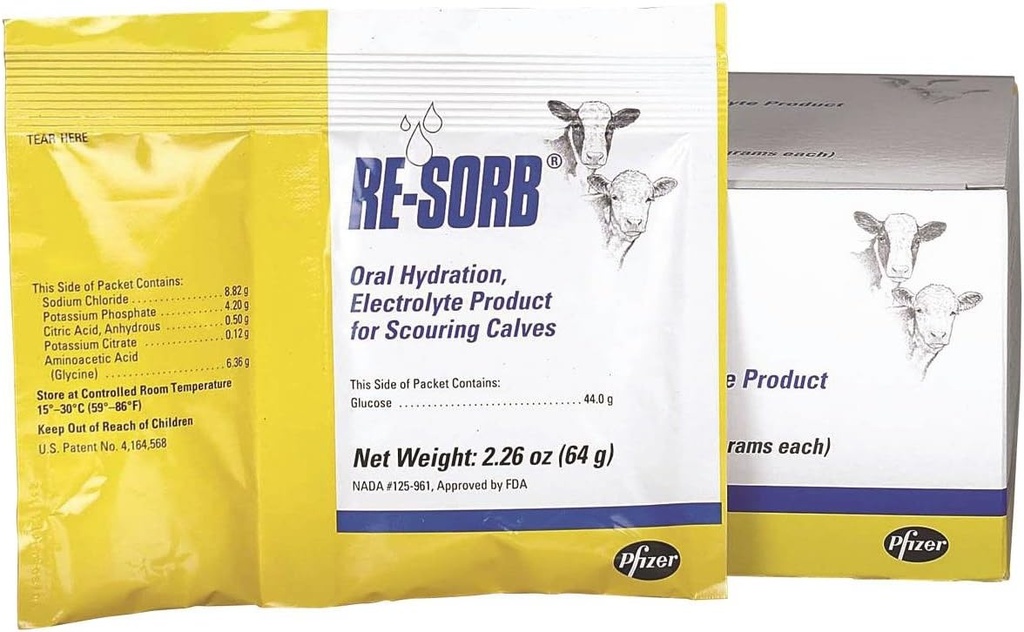 PFIZER ZDROWIE ZWIERZĄT 8142 Resorb Pakiet elektrolitów, 64g