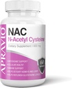 Suplement NAC (N- Acetylo Cysteina) 600 mg, Wsparcie przeciwutleniacze, Wsparcie immunologiczne, Nerki i Zdrowie wątroby, 60 Kapsułki