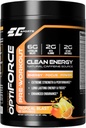 EC Sports OptiForce Pre- Workout Tropical Blast Supplement Powder - Czysta energia i naturalna kofeina w / długotrwała trwałość i koncentracja - 30 Służenia