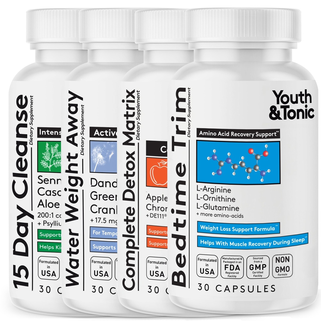 Młodzież & Tonic Bedtime Trim Detox Cleanse Kick Off Weight Management - 120 tabletek