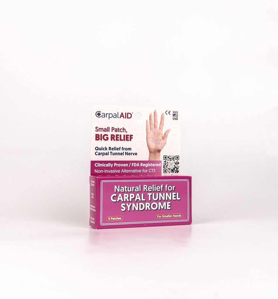 Patch for Carpal Tunnel Relief - rewolucyjna technologia patentowa - Clinically Proven Medical Adhesive Provides Relief for Carpal Tunnel (Małe - 5 Pack)