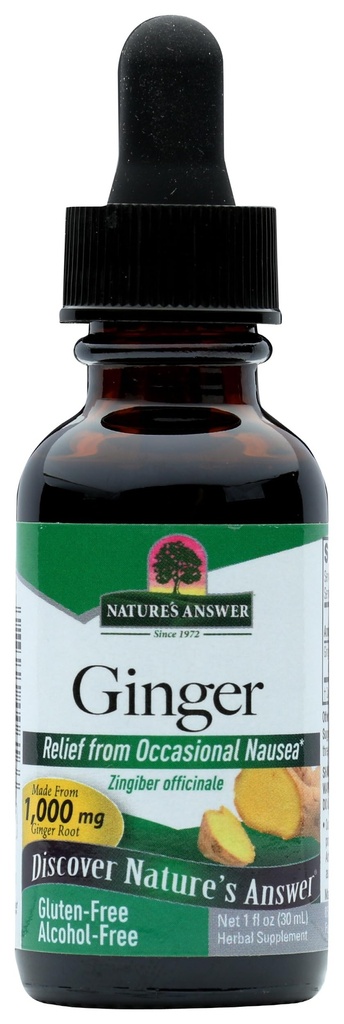 Nature's Answer Alcohol-Free Ginger Root, 1-Fluid Ounce | Inflammatory Support | Supports Digestion