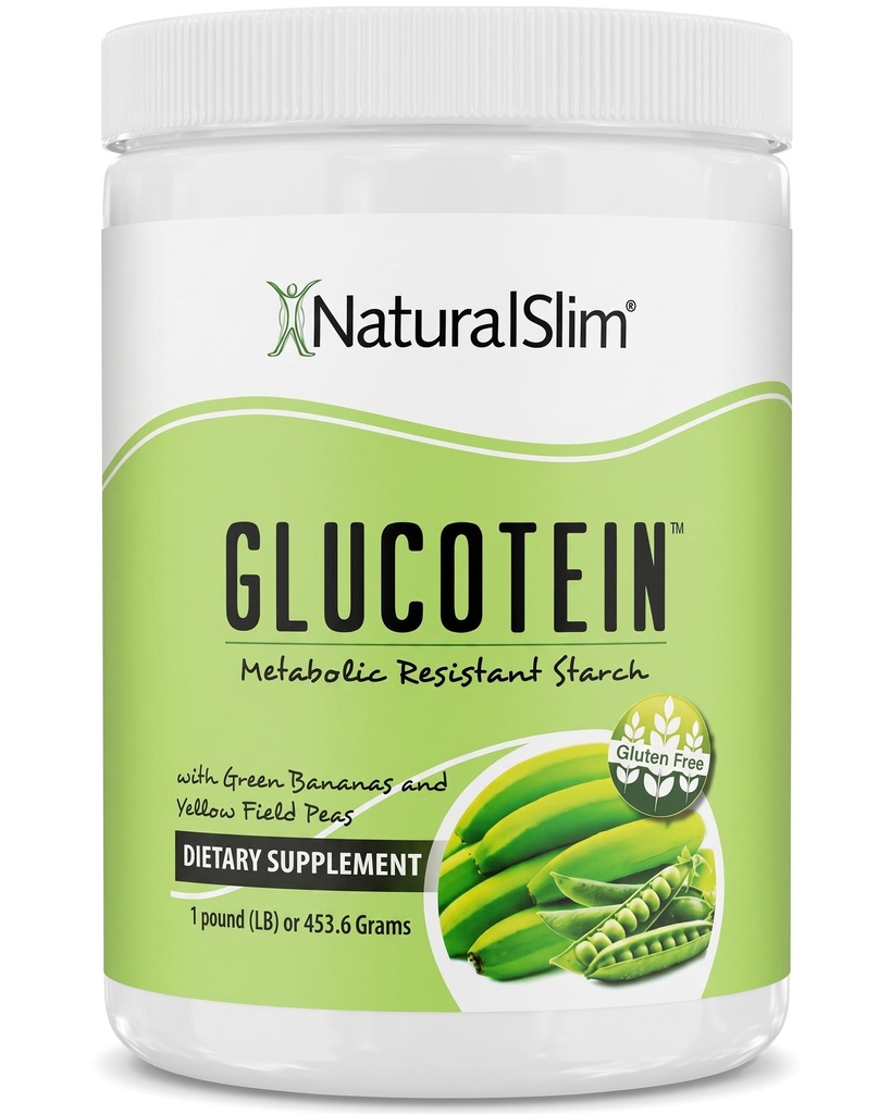 NaturalSlim Prebiotyczny Odporny Suplement Skrobiowy z Zieloną Mąką Bananową Organic & Pea Mieszanka skrobi Glukoteina Proszek - Non-GMO & Gluten Free - 16 Służenia