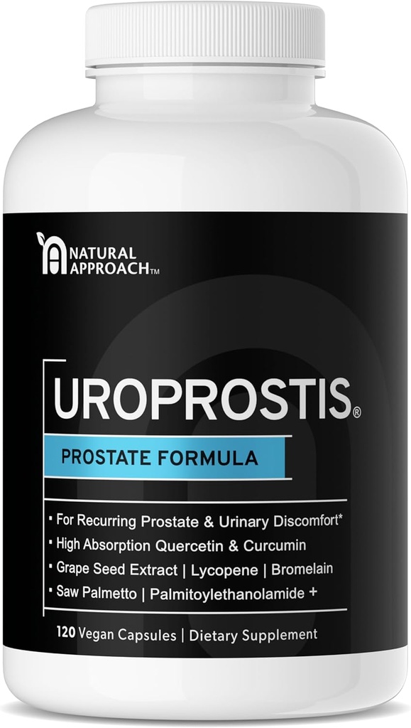 UROPROSTIS - Kompleks wsparcia prostanowego o dużej mocy - Formuła zdrowia mężczyzn dla komfortu prostaty - 13 Składnik mieszanki łącznie z piłą palmetto - Vegan & gluten- Free Premium Supplement - 120 Kapsułki