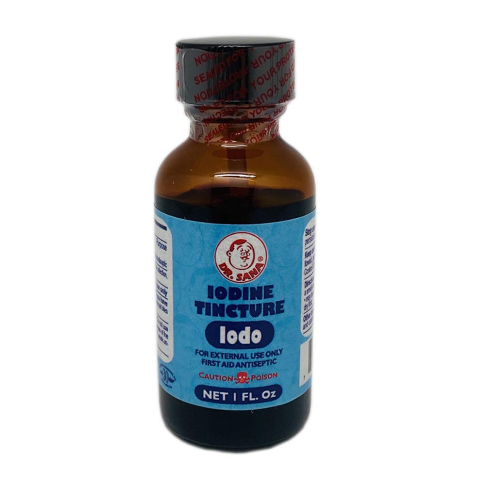 Dr Sana Jod Tincture. Antyseptyczne. Zapobiega zakażeniu w drobnych łuskach, cięciach, siniakach i oparzeniach.