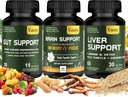Wątroba Renew Cleanse Detox, Naprawa i Wsparcie Gut i Colon Support - Advanced Gut Cleanse Detox Brain Nootropic Brain Supplement for Men & Women Detox All in one supment.