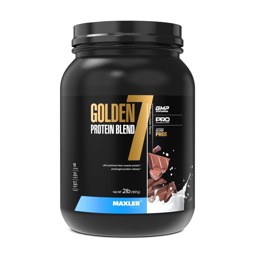Maxler Golden 7 Mieszanka proteinowa - Proszek proteinowy do brania mięśni i odzyskiwania - Mleko Czekoladowe Białko w proszku