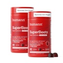 Humanin SuperBeets Gummies Heart - Gummy buraczane z Heart- Healthy Energy Support, Grape Seed Extract & Beetroot Powder, Cukier wolny - Pomegranat Berry Flavor, 120 Count