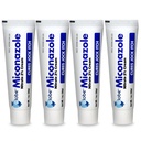 Globe (4 opakowania) Mikonazol azotan 2% krem przeciwgrzybiczy, Leczy Najbardziej Sportowe Stopy, Jock Itch, Ringworm i więcej. 1 OZ Tube