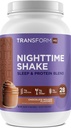 TransformHQ Nighttime Shake, Sleep + Mieszanka proteinowa, 28 Służenia, Czekoladowy Mus Flavor