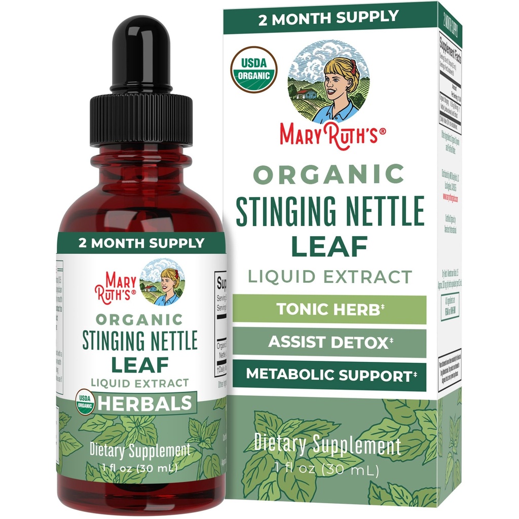 MaryRuth Organics Stinging Nettle Leaf Extract 124; Detox Supplement Herbal Drops 124; USDA Organic Birth124; Vegan Birth124; Non- GMO Birth124; Gluten Free 124; 1 Fluid Oz