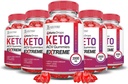 Uzasadnione laboratoria (5 opakowań Keto Drops Keto ACV Gummies Extreme 2000MG Keto Drops Keto Gummies Advanced Formula Apple Cider Ocet z Pomegranate Beet Juice Powder B12 Vegan Non GMO 300 Gummys