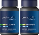 ProHealth 2- Pack Witamina D3 Extreme (50 000 j. m., 24 kapsułki każda) pomaga zwiększyć i wspierać zdrowe kości i układu immunologicznego 124; Gluten wolny 124; Soy wolny