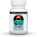 Źródło Naturals Biotin Fast Melt, Support skóry włosów i paznokci *, 10 000 mg - 60 tabletek Fast Melt