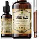 Irish Sea Moss Raw Organic Drops - Natural Irish Sea Moss Extract for Thyroid Support, Trawienie & Energia - Liquid Dietetic Supplement - Vegan, Non-GMO - 2oz Bottle