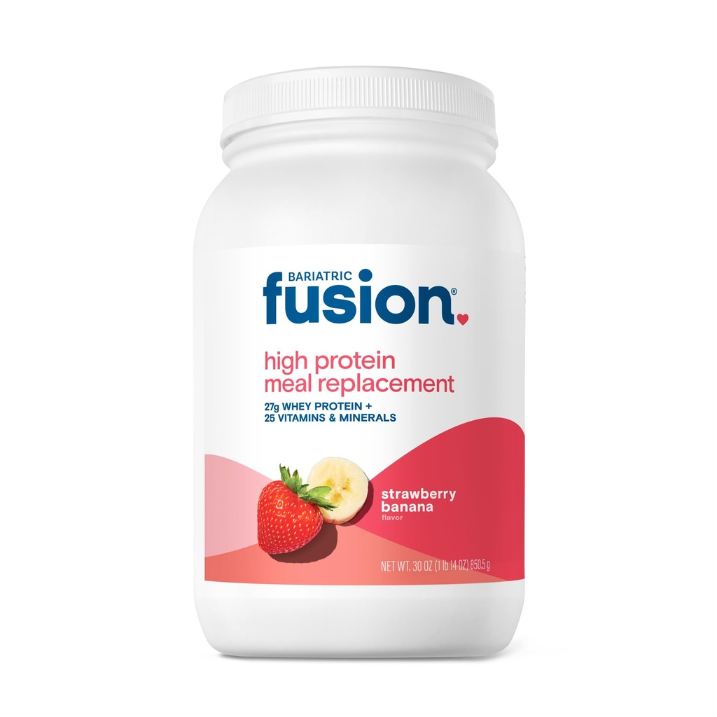 Bariatric Fusion Strawberry Banana Meal Replacement 27g Protein Powder, 21 Serving Tub for Bariatric Surgery Patients Including Gastric Bypass and Sleeve Gastrektomia - No gluten, Aspartam or Sugar