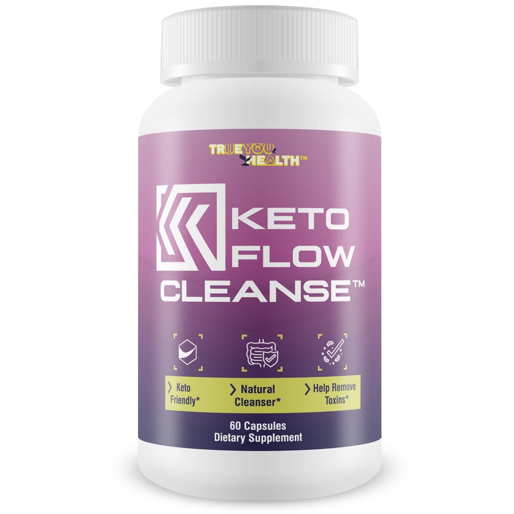 Keto Flow Cleanse - Natural Cleanse Aid - Pomoc na usuwanie odpadów i toksyn - Acai Cleanser Keto Pills z probiotyki - Keto Detox Colon Cleanser do wspierania energii, Ketosis, & Digestive Health