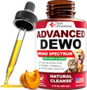 Natural Cat & Dog Intestinal Defense - Herbal Broad Spectrum Cleanser - Pomaga usunąć pasożyty i toksyny - Liquid Medication Supplement for Puppies & Kittens - Wsparcie UTI - Made in USA