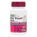 Natury Plus Herbal Actives Red Yeast Rice, Rozszerzone wydanie - 600mg, 30 Wegańskie tabletki - Ziołowy suplement - Wegetariański, Gluten- Free - 30 Servings