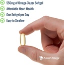 Ameromega Trigliceryd Omega-3 Fish Oil for Heart Health Support - Wild- Caught Alaskan Walleye Pollock - American- Sourced, American- Made - Non- GMO, Gluten- Free & Dairy- Free - 60 Softgels