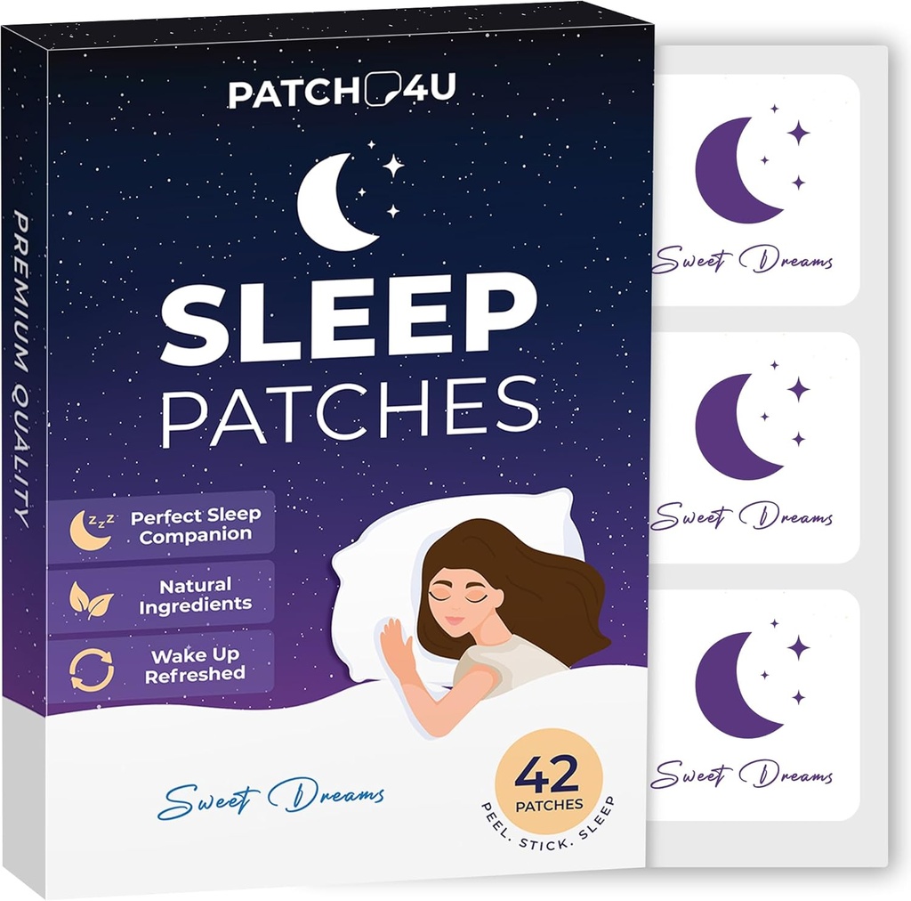 Łaty senne dla dorosłych Ekstra siła 124; Easy- to- Zastosuj łatę senną z Melatonin & Valerian 124; Relax & Wake Up Odświeżone 124; Długotrwały komfort nocy dla mężczyzn i kobiet 124; 42 Łaty