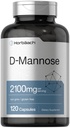 Horbäach D- Mannose 124; 2100mg 124; 120 Kapsułek 124; Najwyższa Moc 124; Non- GMO & Gluten