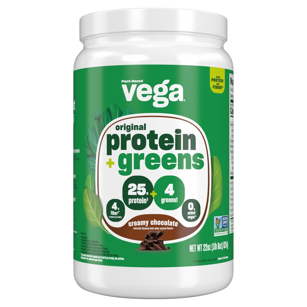 Białko Vega i Zielone Białko w proszku, Czekolada - 20 g Białko roślinne Plus warzywa, Wegan, Nie GMO, Białko grochu dla kobiet i mężczyzn, 1,3 kg