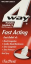 4Way Fast Acting Nasal Spray dla dorosłych i dzieci 12 +, Relief zatokowy i nosowy Relief Nasal Spray - 1 Butelka rozpylająca Fl Oz