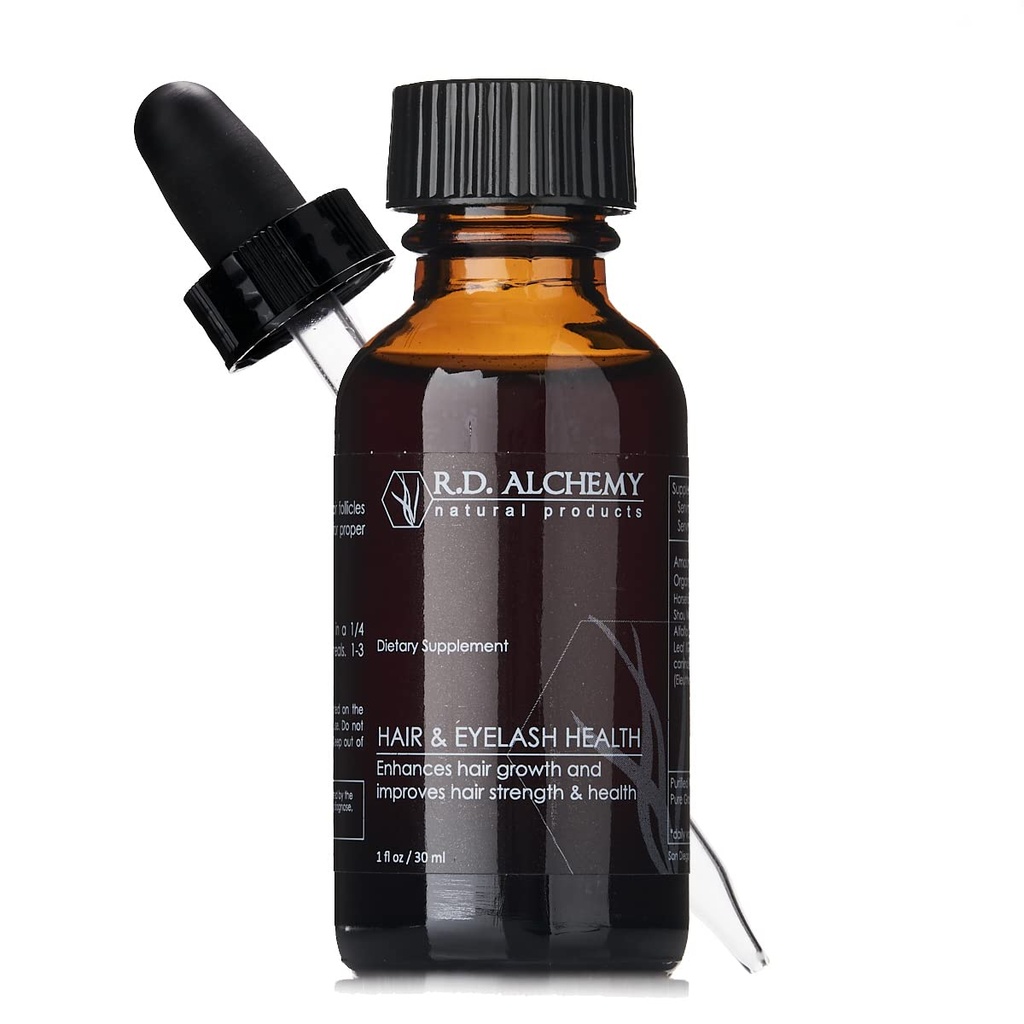 RD Alchemy - 100% Natural & Organic Hair Health & Eye Lash Extract - Zwiększenie wzrostu włosów, zdrowia, & Shine jednocześnie redukując Split Ends, Greying i Hair Loss - Lengthen Eye Lashes