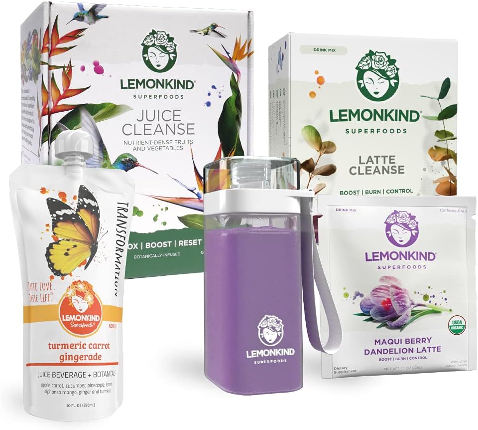 LEMONKIND 4 Day DeBLOAT & Restart - Detoksykowanie Adaptogenetic Stress Relief Bundle - 23 Służenie